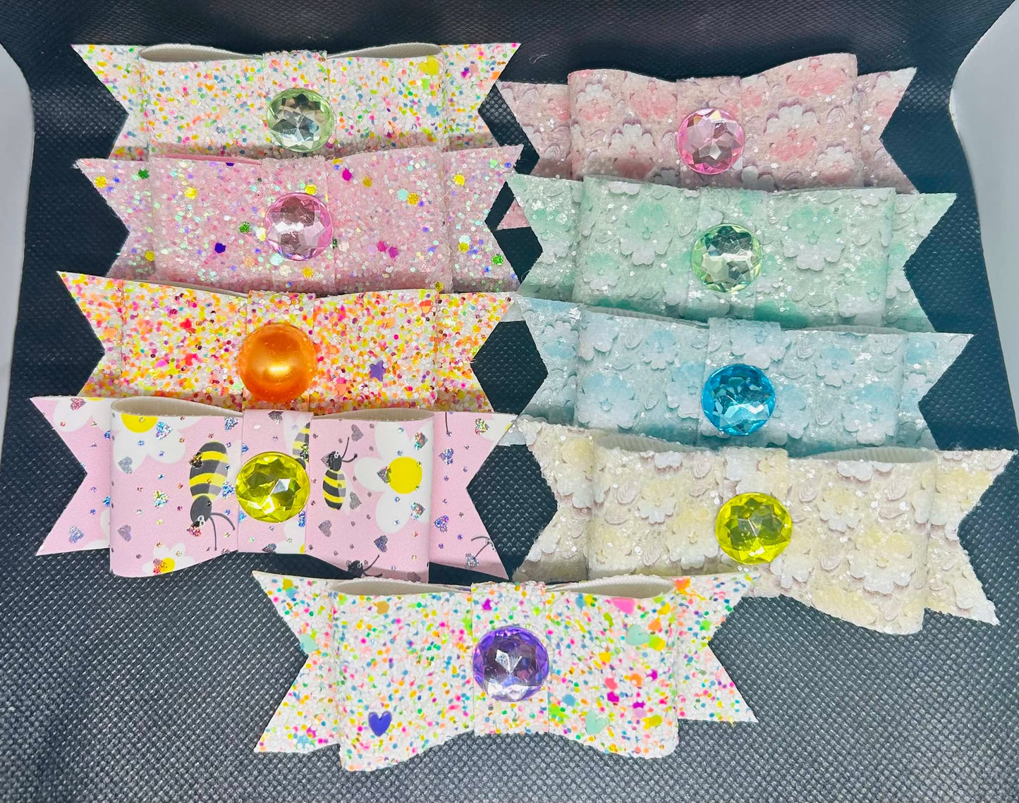 Faux Leather Ribbon Bows Bulk