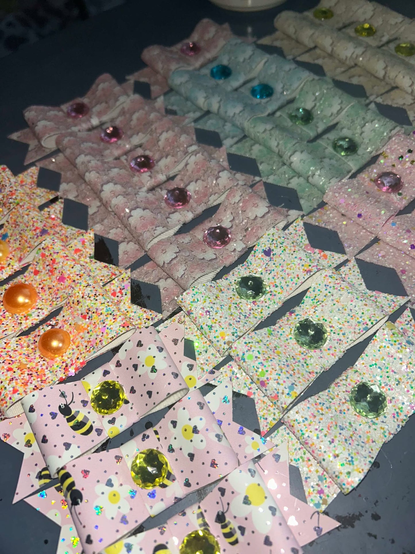 Faux Leather Ribbon Bows Bulk