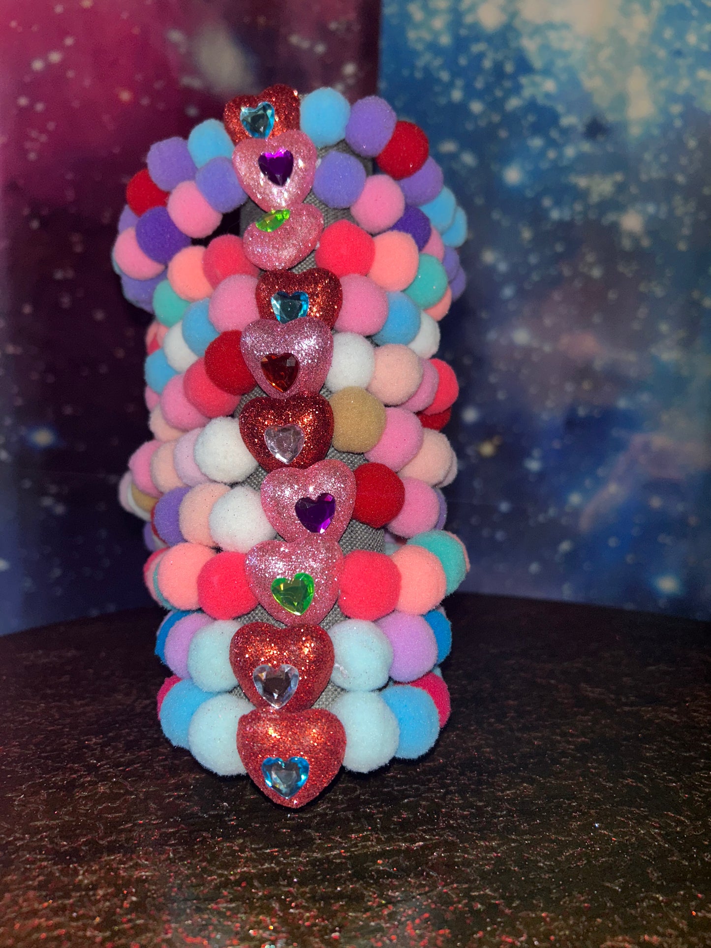 Valentine's Pom-Pom Collars